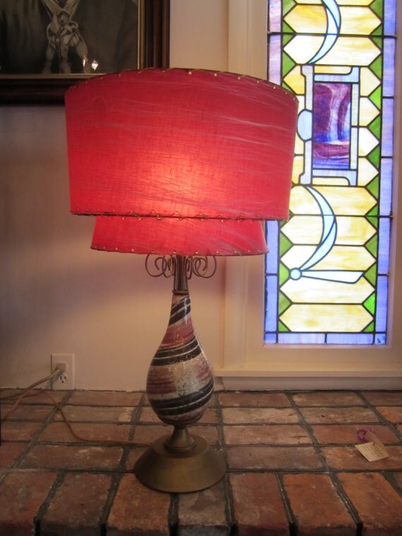 Funky Mid Century Lamp with Funkier Shade by RetropolitanLtd