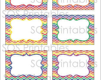 Printable Rainbow Labels Rainbow Party Printables Kids