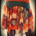 Bali wood shop leather and lace skirt brown and orange - gypsy - fairy - steampunk - amazone - trance - tribal - nomad