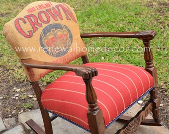 Custom Order - Vintage Crown Rocking Chair - SOLD!!