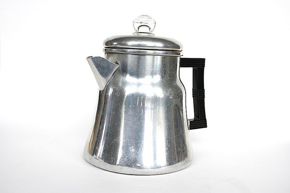 Cup Coffee Ever Pot to  Aluminum Vintage  Camping Percolator vintage 4 clean  cups Stove how aluminum Wear