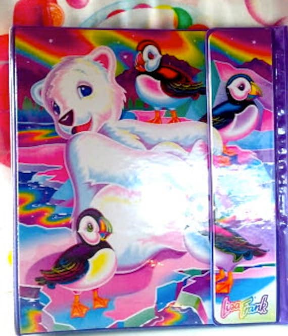 Vintage Lisa Frank Large Rare Trifold Binder trapper keeper