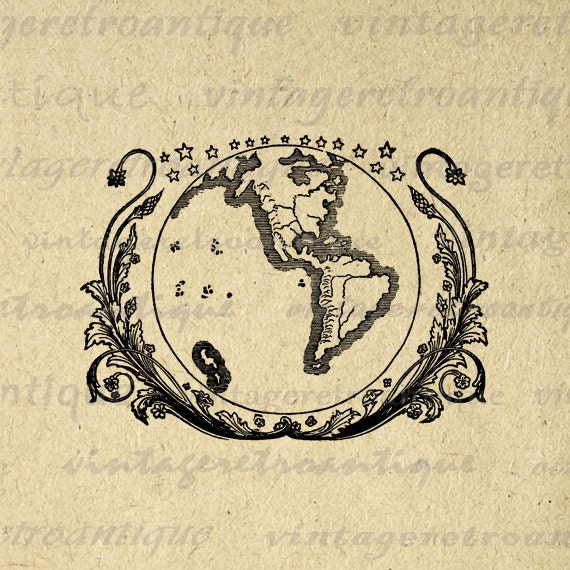 vintage globe clipart - photo #35