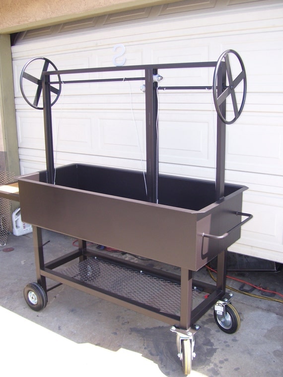 Items similar to 60 x 28 Santa Maria Dual Crank BBQ Pits grills on Etsy