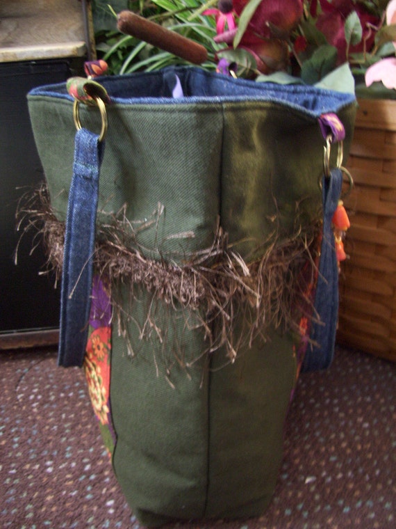 large floral tote