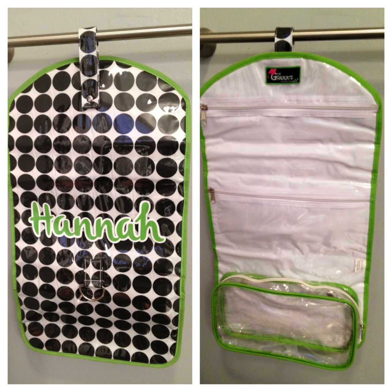 personalised hanging toiletry bag