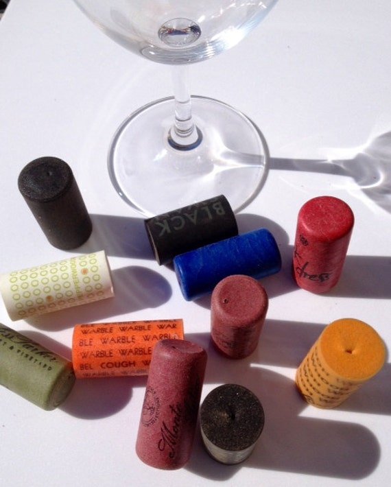 SALE 16 Used Synthetic Wine Corks by MaxplanationPhotos on Etsy