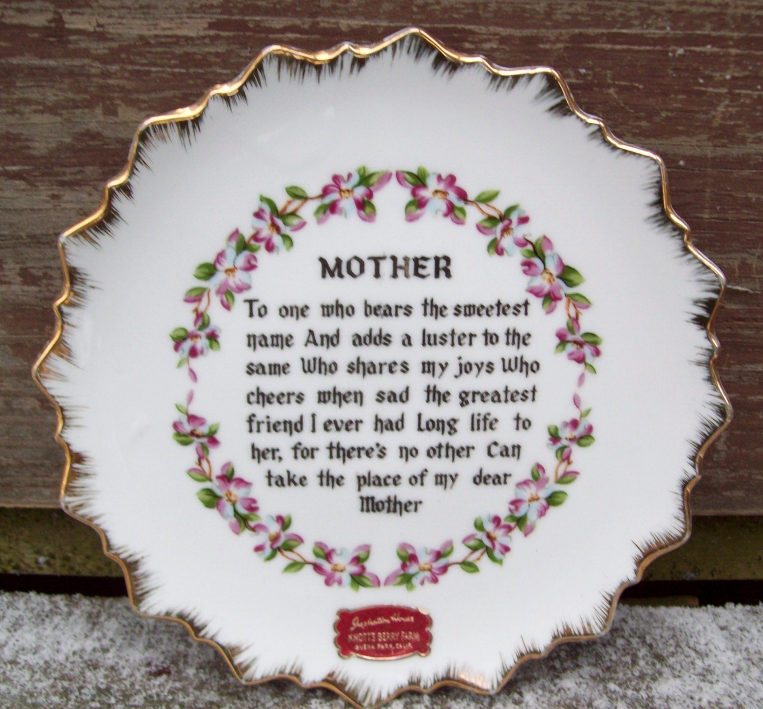 Vintage Mother Plate Wall Hanging Bradley Exclusives Japan