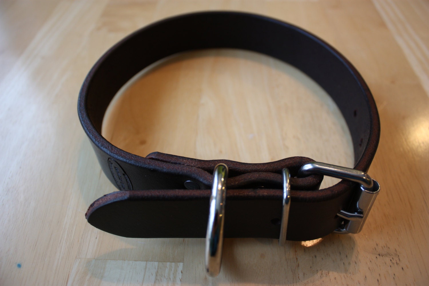 Amish Made Leather Pet Collar for Medium/Large Dog ALL