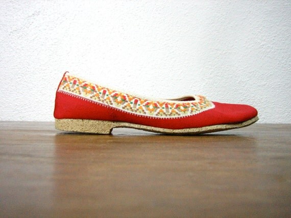 embroidered ballerina flats
