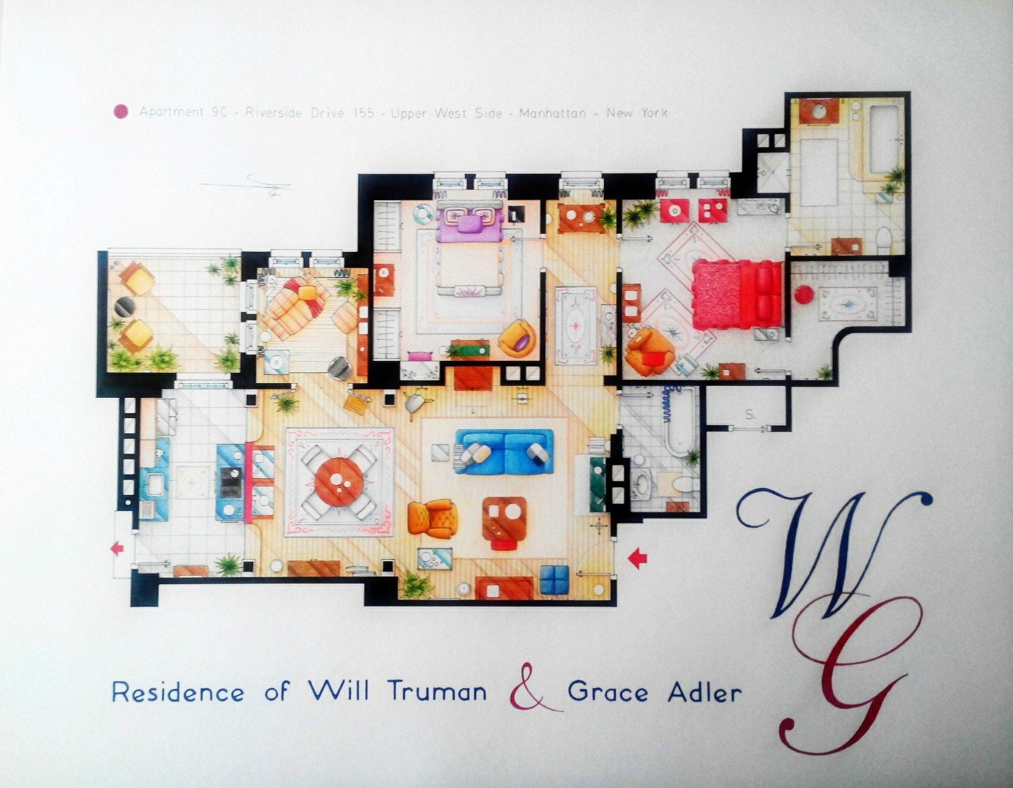 Will Truman and Grace Adler Apartment from WILL & GRACE