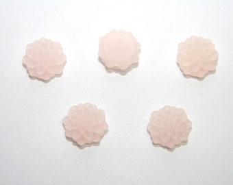 5 Pcs. Chrysantemen cabochons / light pink / 15mm KS43