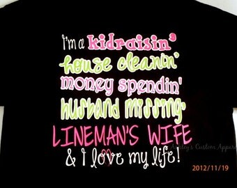 Lineman's Wife Unisex Shirt or Hoodie