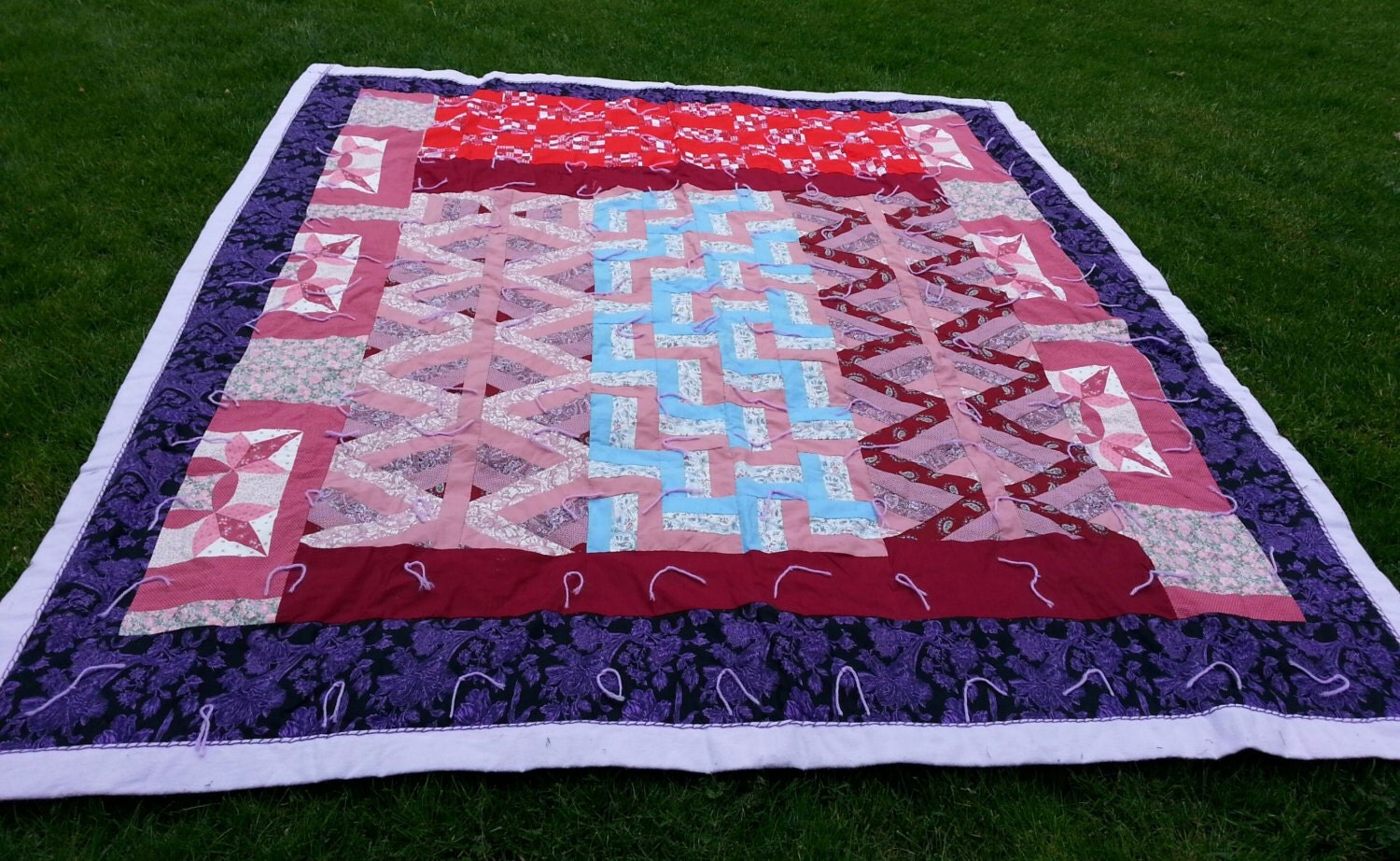 Large Full or Queen Size Handmade Quilt