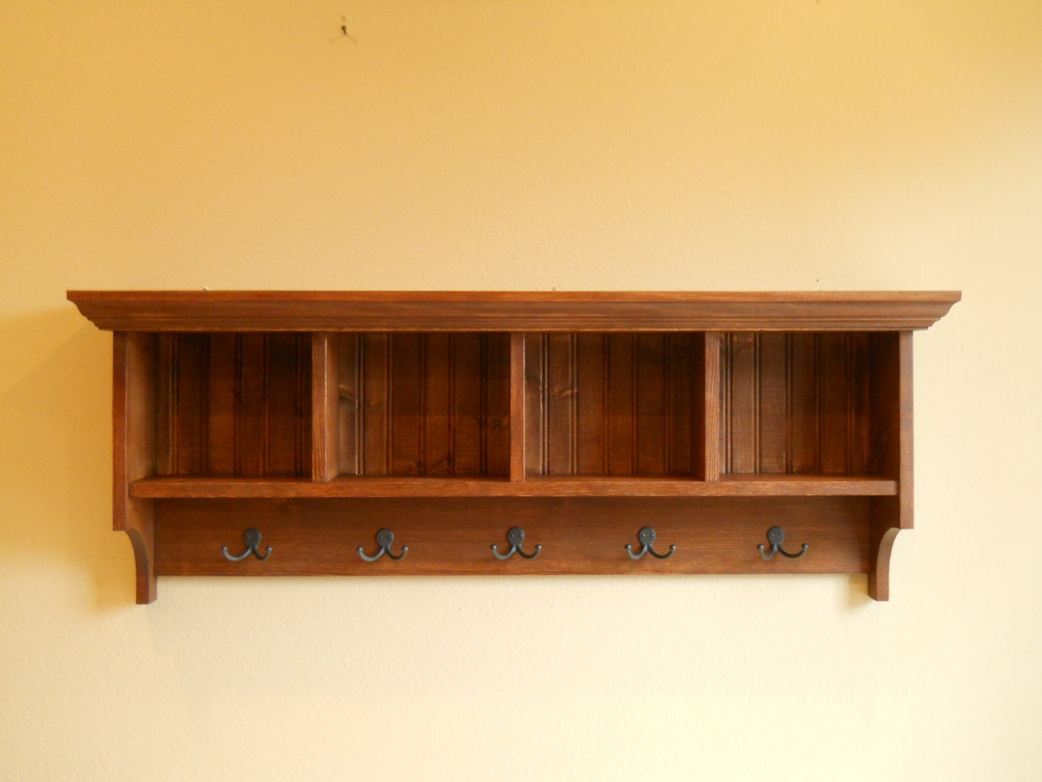 Cubby ShelfMud room shelf Wood Cubby by CozyCreekWoodworking