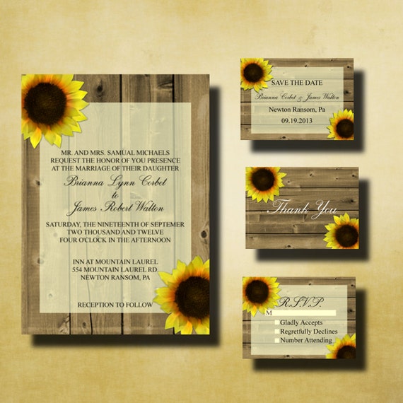 Printable western wedding invitation templates