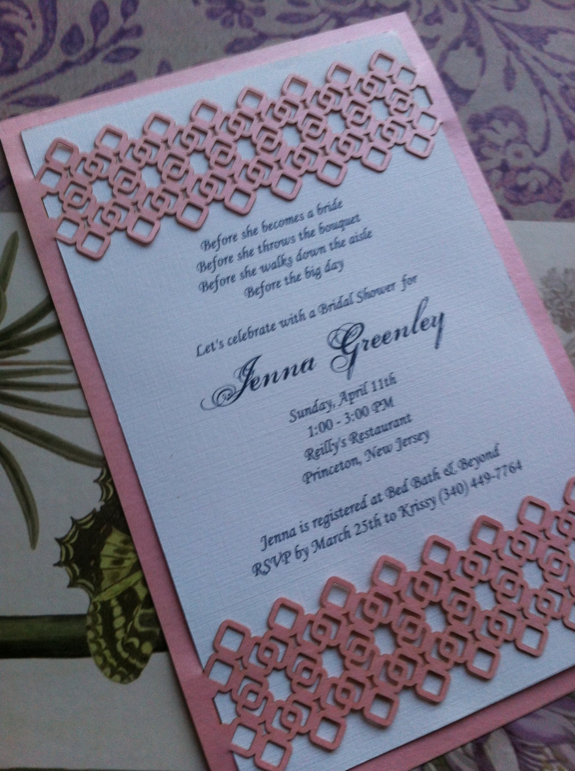 Laser Cut Bridal Shower Invitations 4