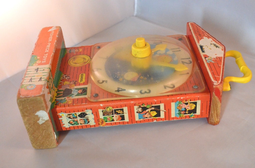 music box teaching clock fisher price