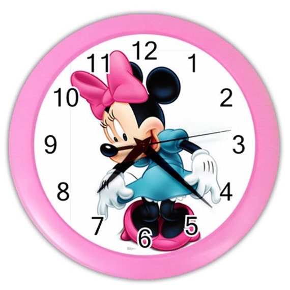 New wall decor minnie mouse wall clock for girls by sadexfashion