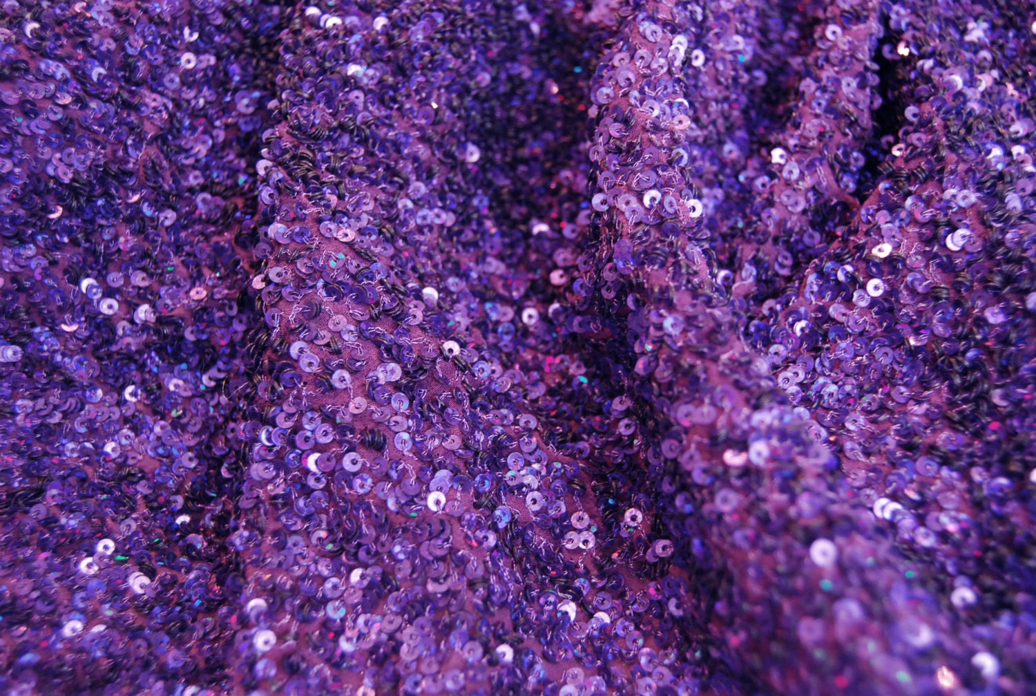 Fabric Pieces Purple Sequined Fabric by on Etsy