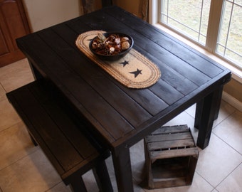 unique primtiques beautiful primitive black pub style tall kitchen table custom sizes colors available - Primitive Kitchen Tables unique primtiques beautiful primitive black pub style tall kitchen table custom sizes colors available - Primitive Kitchen Tables