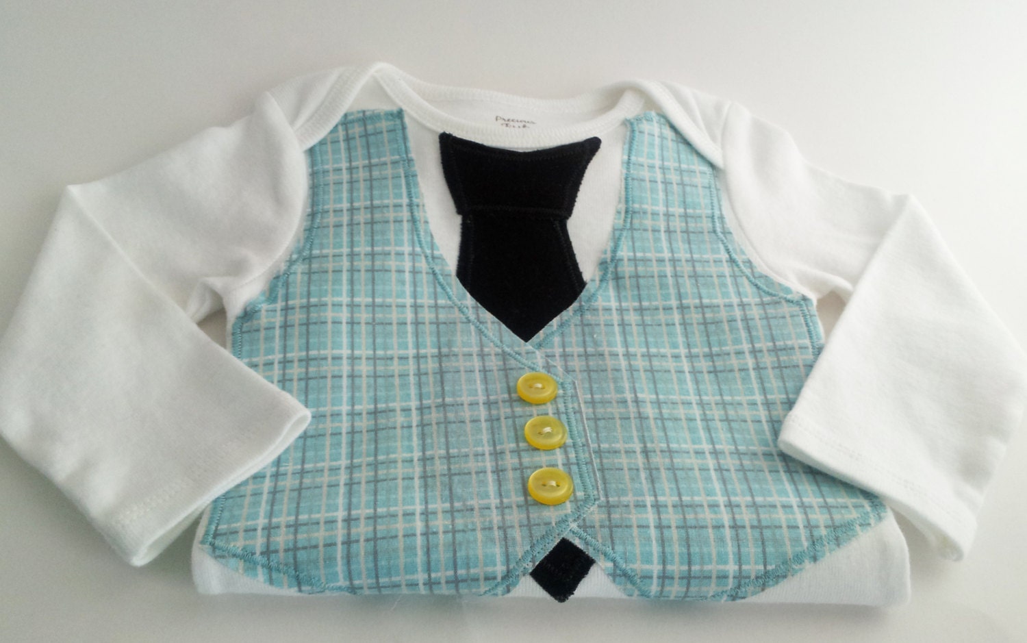 Baby onesie with tie and vest long sleeve baby bodysuit baby