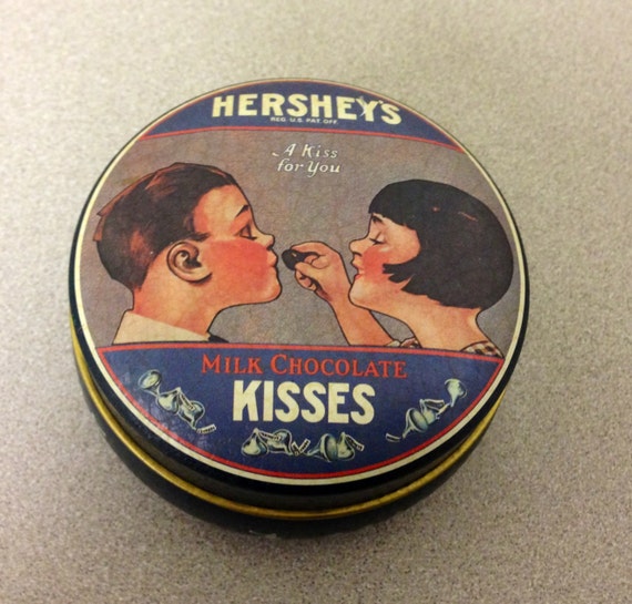 Retro Hershey's Kisses tin box FREE SHIPPING by LosChapines