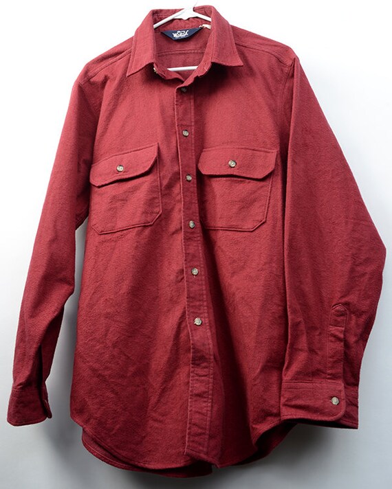 Woolrich 100% Cotton Wine Red Chamois Cloth Soft by StevoVintage