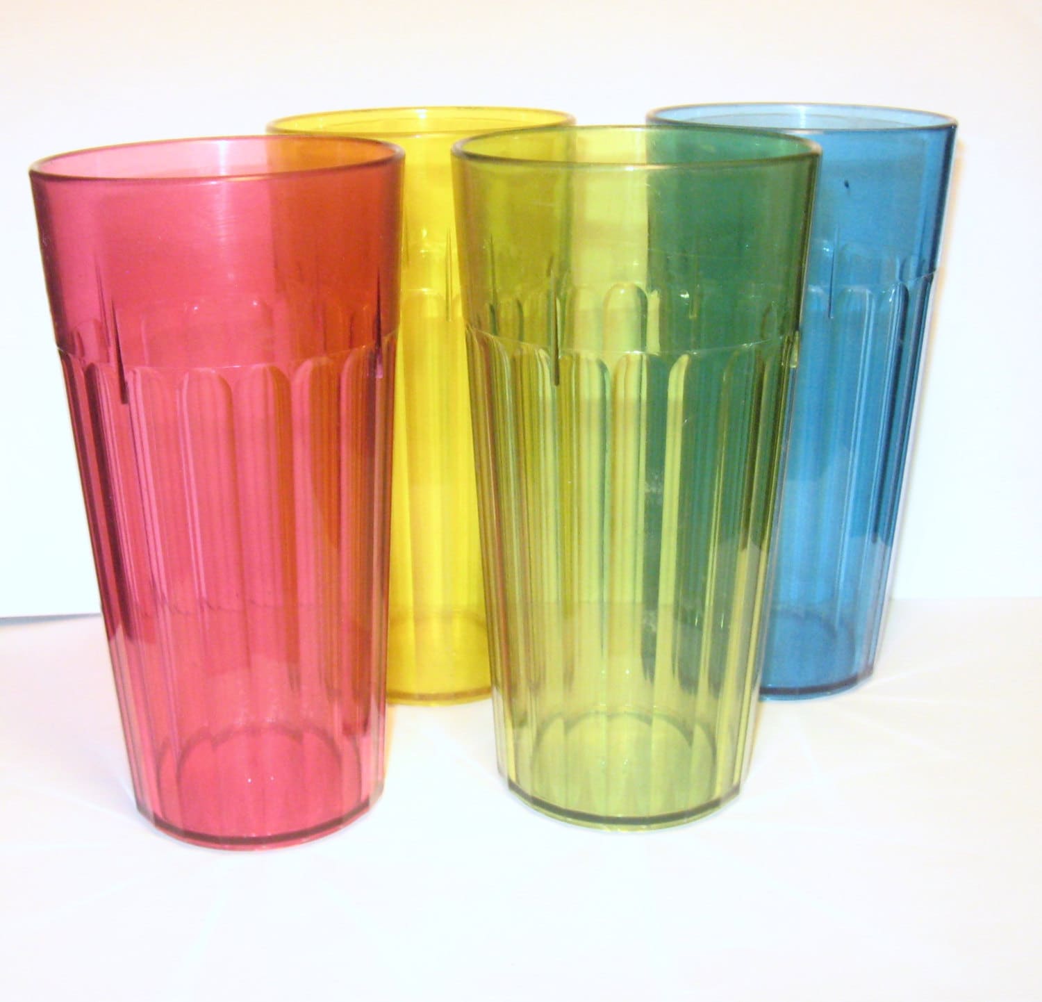 plastic tumblers Cups Plastic Glasses Plastic 1960's Color Vintage TUMBLERS