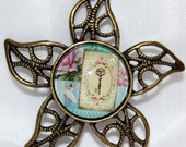 Vintage style pendant with photo
