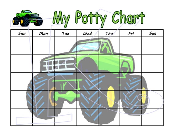 Boy Themed Potty Training Chart Customize Name Dry by 