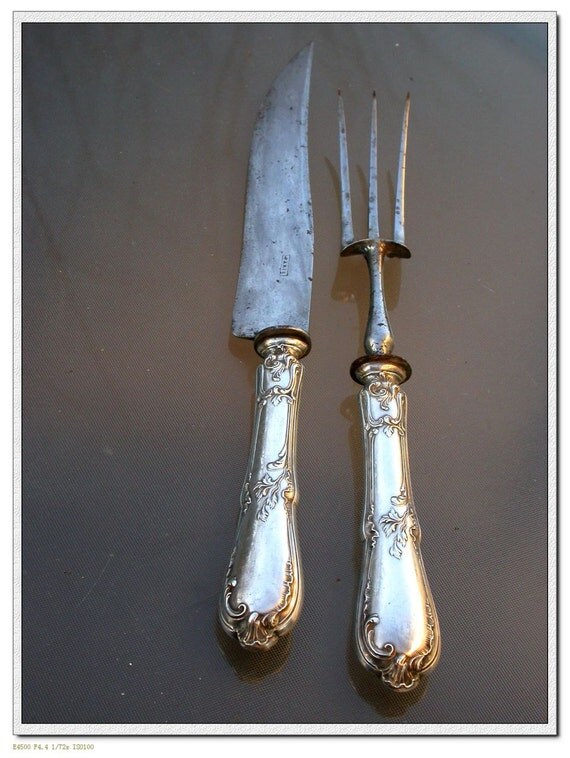 French antique Art nouveau sterling silver knife by PARISOUIPARIS