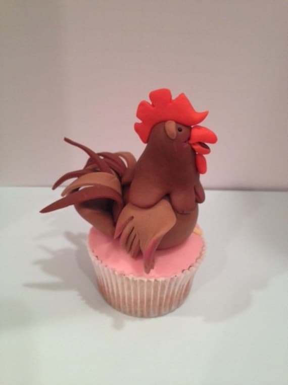 Comestibles Fondant gallo torta adorno de la por Toppers4you Comestibles Fondant gallo torta adorno de la por Toppers4you