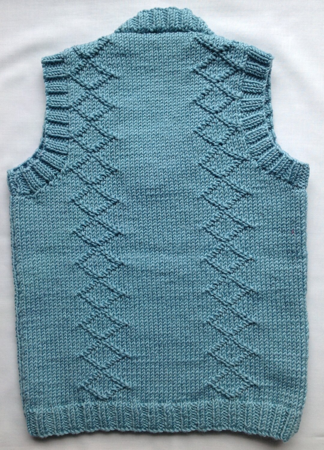 Knitted Tank Top Boys Toddler Vest Sweater Blue Pullover
