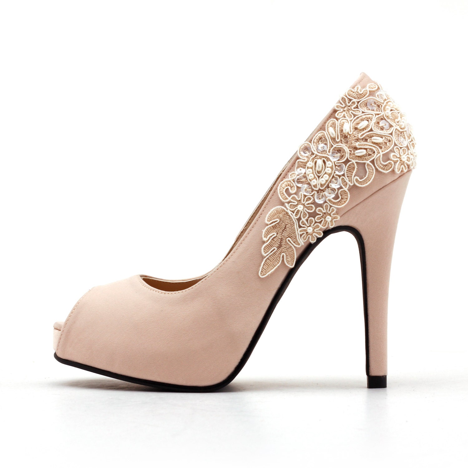 nude peep toe ankle strap