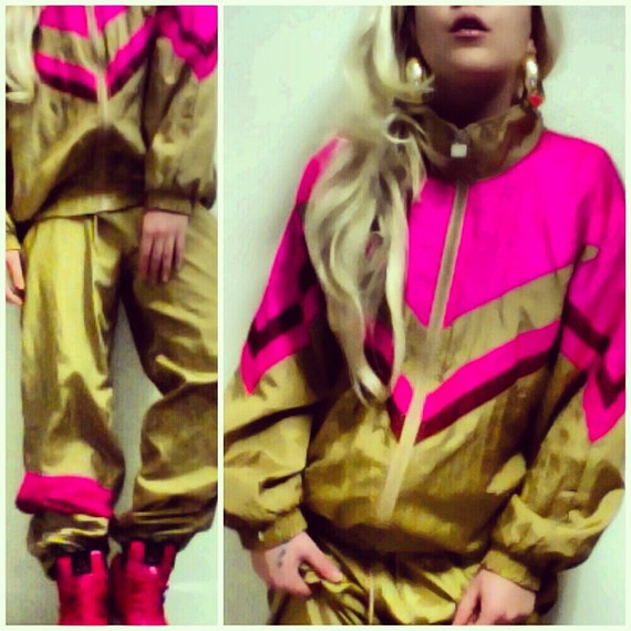 pink 90s tracksuit