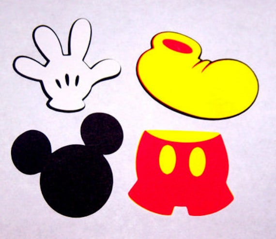 32 Mickey Mouse 2 Inch Die Cut Shapes 3197