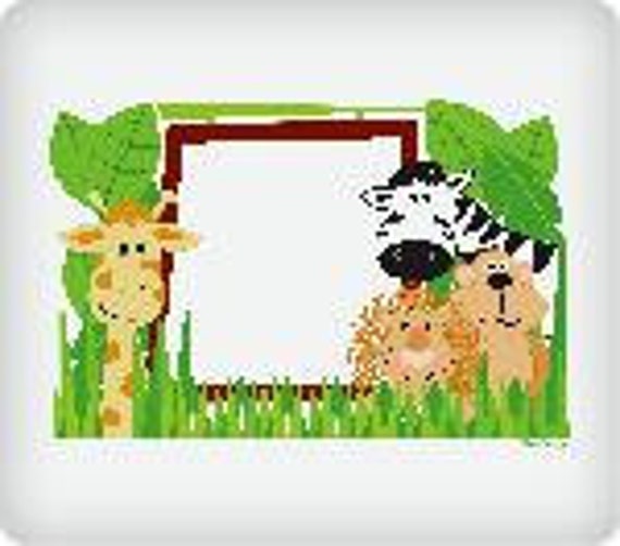 JUNGLE ANIMALS with Personalized Photo Edible Image Cake Topper Il_570xn