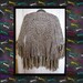 Unique one of a kind UNISEX fringed crocheted sweater jacket wrap