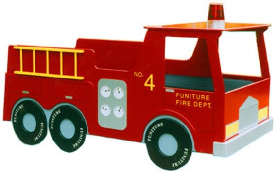 Fire Truck Twin Size Bed Woodworking Plan