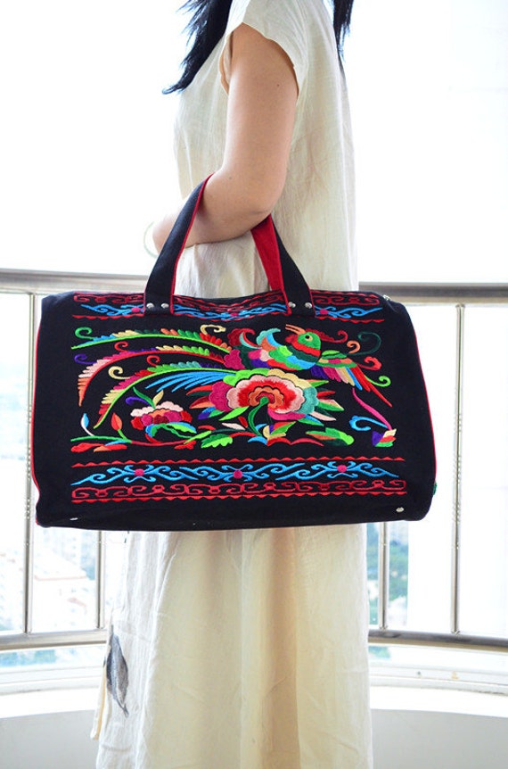 Hand Made bag/ Embroidery Tote Bag/Casual by littlePurser on Etsy