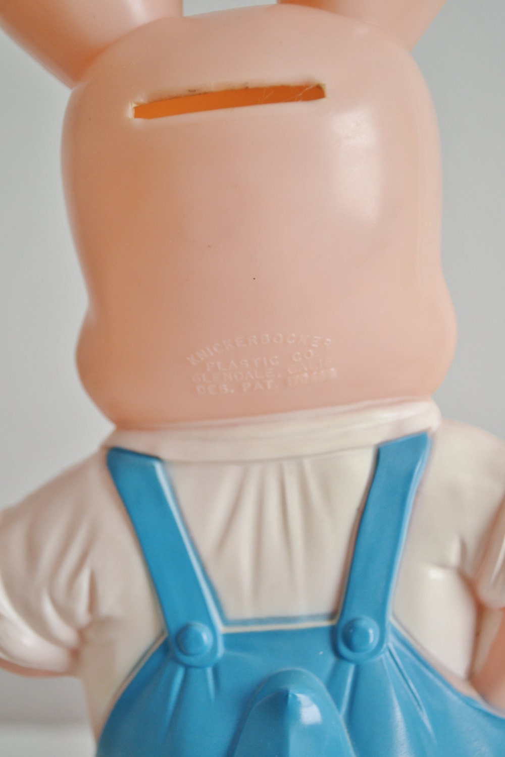 Vintage Easter Toy Bank KNICKERBOCKER Plastic Rabbit with