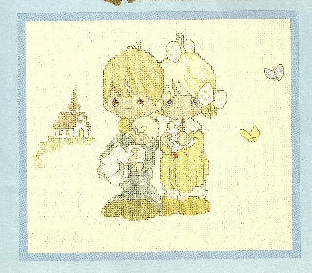 PRECIOUS MOMENTS Cross Stitch Pattern Book Vintage 1985