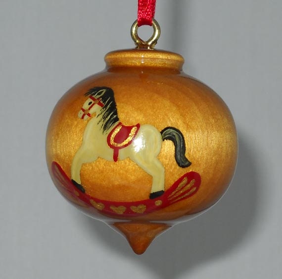 rocking horse christmas ornament hand painted wooden rocking horse christmas ornament hand painted wooden
