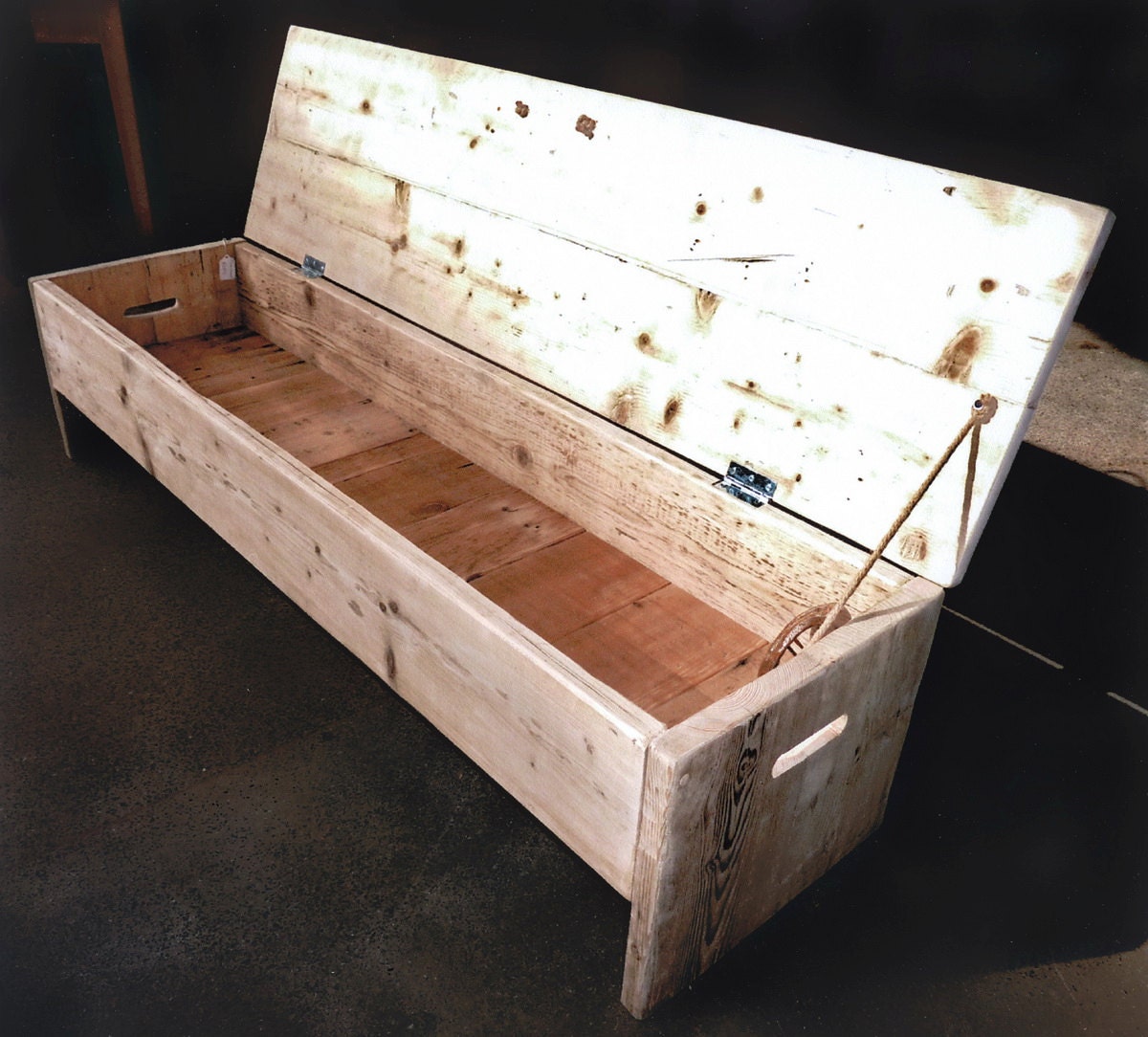 The original storage box and bench. Rustic but by Naturalcity
