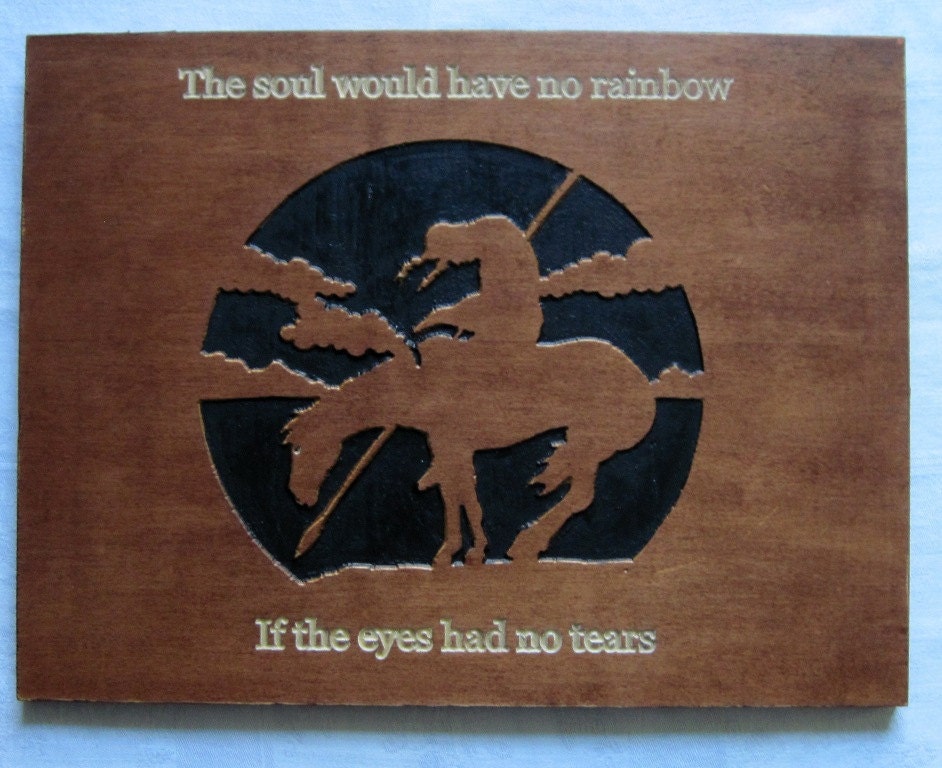 Native American Indian Art. The End of the Trail Handmade