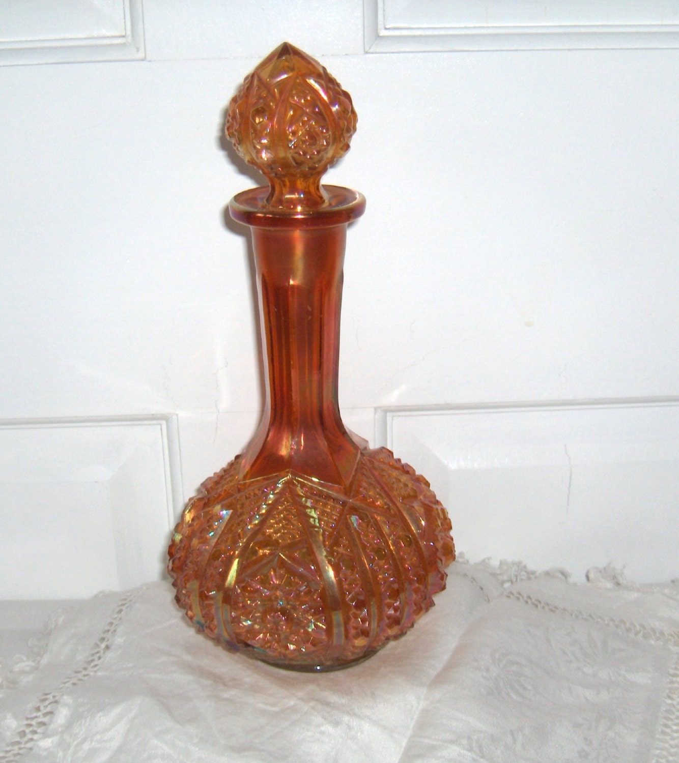 Imperial Octagon Carnival Glass Decanter in by BarberryLane