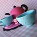 Teapot cake topper and set of cupcake toppers