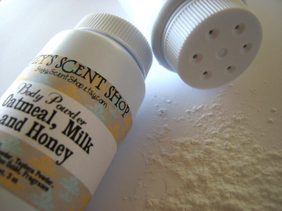 Silky Dusting Body Powder - Oatmeal Milk and Honey - Talc Free - Deodorizing Powder  - Bath and Body - baby scent