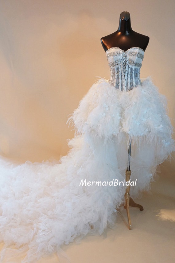 Sexy high low wedding dress/prom dress/ wedding by MermaidBridal